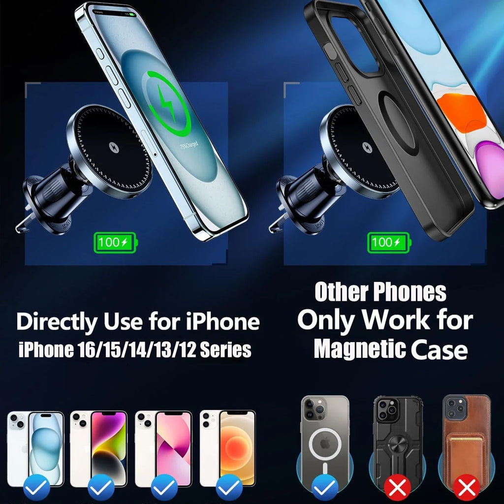 ⚡ Jay Charge™ 15W Magnetic Wireless Car Charger